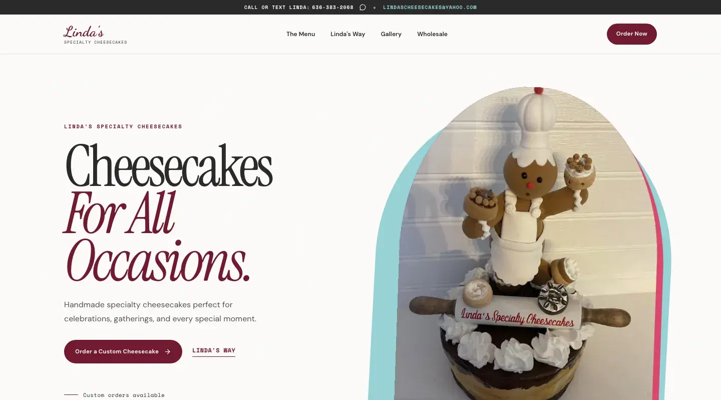 Linda's Specialty Cheesecakes — Handmade cheesecakes in Winfield, MO